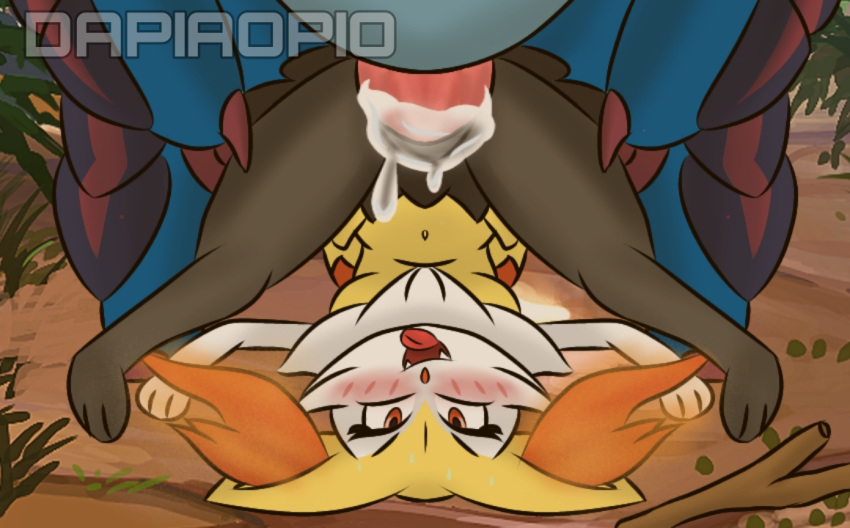 1boy 1girls ahe_gao alpha_pokémon animal_penis anthro anthro_penetrated blush braixen cum cum_in_pussy cum_inside dapiaopio female female_penetrated hisuian_form hisuian_samurott male male/female male_penetrating male_penetrating_female penetration pokémon_(species) pokemon pokemon_(species) samurott sex tagme vaginal_penetration vaginal_sex