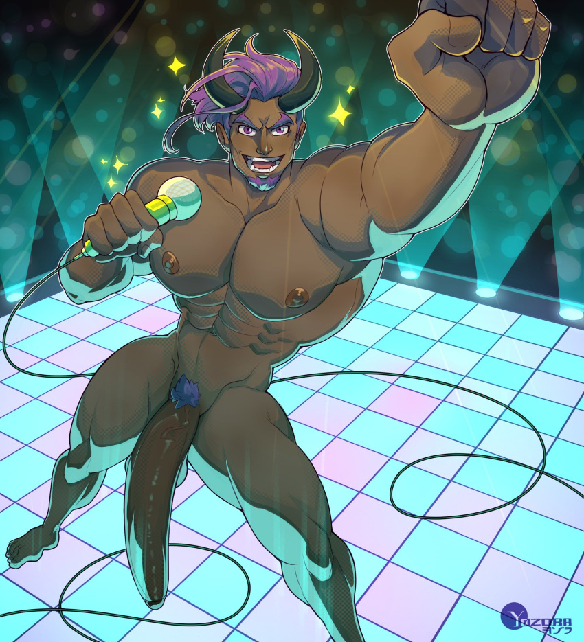 abs biceps big_chest big_cock big_pecs big_penis boner bulging_biceps casual_nudity dark-skinned_male dark_skin erect_penis erection hard_on himbo horns huge_chest huge_cock huge_pecs hyper_genitalia hyper_penis karaoke kistago long_penis male male_only melanin microphone muscle_growth muscles muscular muscular_male pecs penis_to_the_knees posing purple_pubic_hair singing smooth_chest smooth_skin thick_thighs tongue_out twitter_user_oc virtual_youtuber vtuber yozorac1