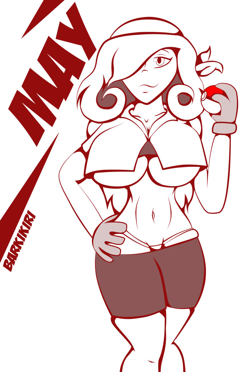 alpha_channel barkikiri clear_background clothes clothing color female female_only for_sticker_use front_view human human_only may_(pokemon) no_background panties png pokemon solo sticker_template tagme transparent_background transparent_png