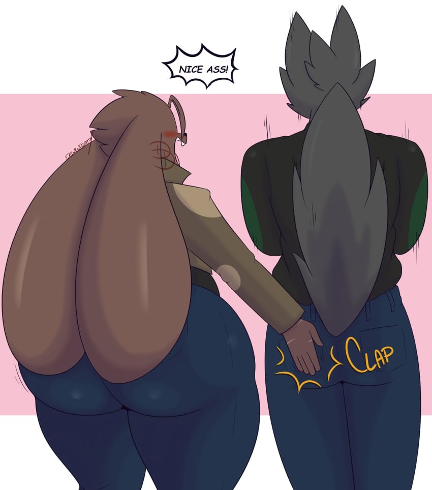 big_breasts big_butt breasts bubble_butt dewwy(dewwydartz) dewwydarts dewwydartz female huge_ass thick_thighs val_(dewwydartz) wide_hips