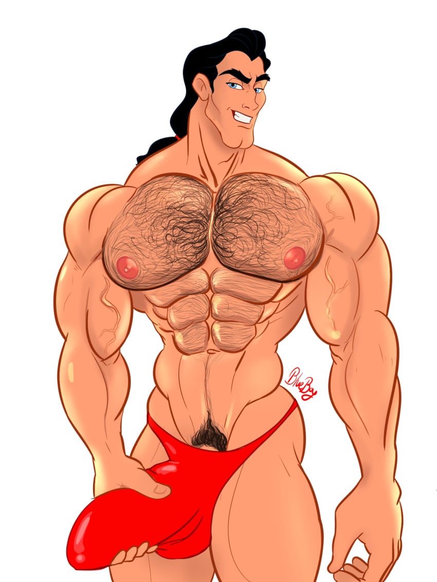 1boy abs bara beauty_and_the_beast biceps big_chest big_cock big_pecs big_penis blueboybara boner bulging_biceps caucasian caucasian_male disney disney_villains erect_penis erection erection_under_underwear gaston hairy_chest hard_on huge_chest huge_cock huge_pecs jerking jerking_off jerkingoff looking_at_viewer male male_only masturbating masturbation muscle_growth muscles muscular muscular_male pecs shirtless_male solo solo_male teasing thick_thighs thong underwear underwear_only