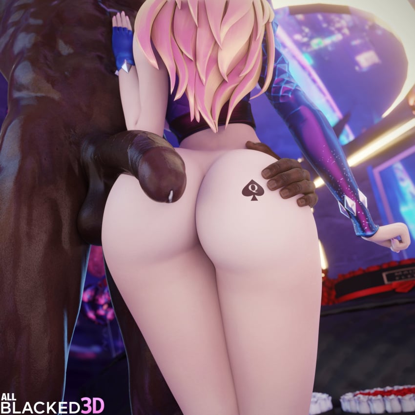 1boy 1girls 3d 9_tails ahri allblacked3d ass ass_focus ass_grab big_ass big_penis dark-skinned_male dark_skin female female_focus interracial k/da_ahri k/da_all_out_ahri k/da_series league_of_legends lucian_(league_of_legends) male massive_ass massive_penis nine_tailed_fox queen_of_spades spade_tattoo tattoo vastaya