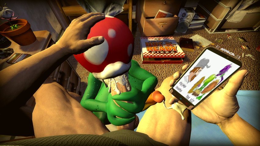 1boy 1girls 3d armada_(artist) blowjob female human human_on_anthro human_on_plantie indoors interspecies male male_pov mario_(series) oral piranha_plant plant plant_girl plantie pov sneakyphox