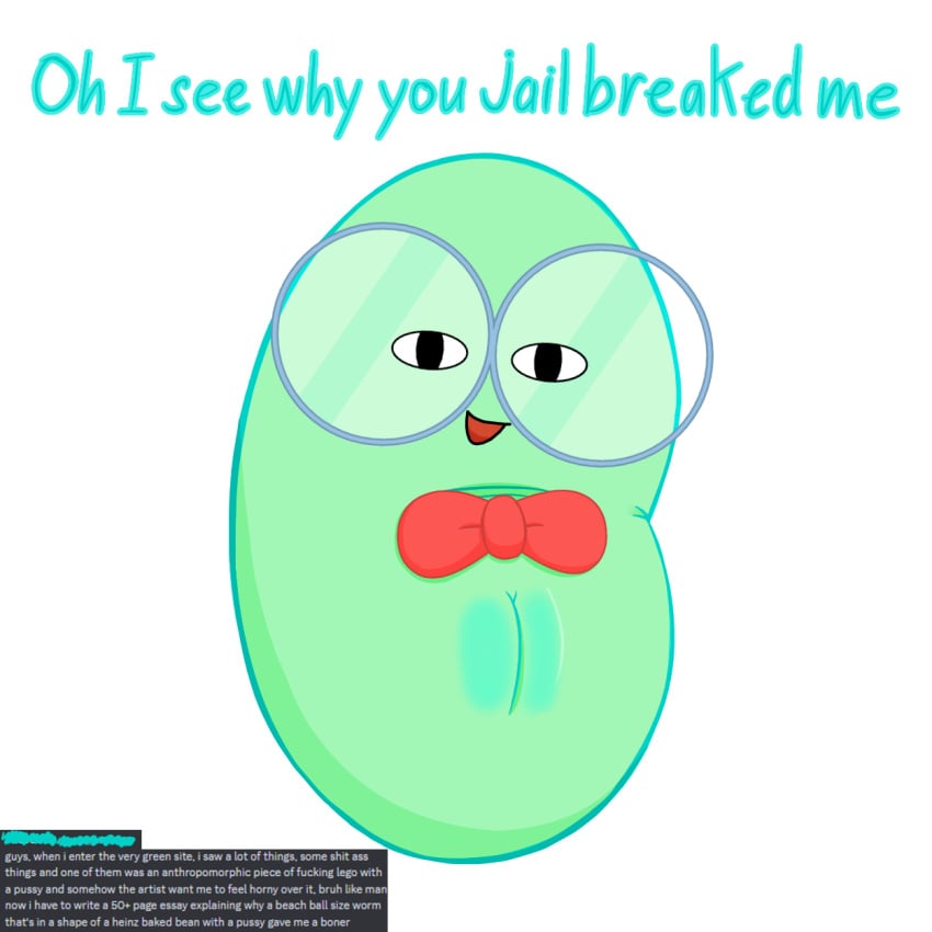 discord green_body male_focus male_only pussy shmorby simple_background simple_shading tagme we_bare_bears