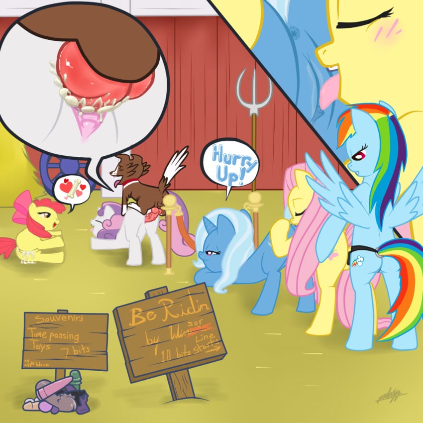 age_play anus apple_bloom_(mlp) canine cub cum cum_in_pussy dildo earth_pony equine female feral fluttershy_(mlp) friendship_is_magic furry furry_only genderswap genderswap_(ftm) hasbro horse interspecies knot my_little_pony no_humans orgy pdxyz pegasus penis pony rainbow_dash_(mlp) rule_63 sex sex_toy straight strap-on sweetie_belle_(mlp) trixie_(mlp) unicorn winona_(mlp) yuri zoophilia