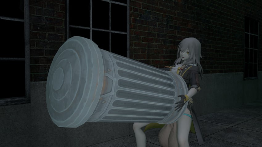 1futa 3d clothed fartoohorny futa_only futanari grey_hair honkai:_star_rail huge_balls huge_cock inanimate_object masturbation self_upload solo source_filmmaker standing stelle_(honkai:_star_rail) trash_can trash_can_(honkai:_star_rail) trash_panda_stelle yellow_eyes