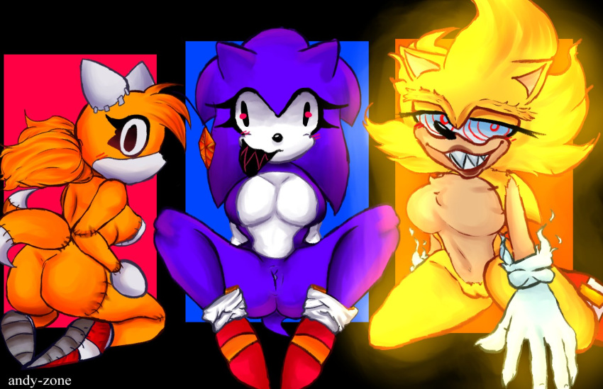 fleetway_super_sonic needlemouse_(character) needlemouse_(series) sarah_henderson_(needlemouse) sonic.exe sonic.exe_(series) sonic_(series) sonic_the_hedgehog_(series) tails_doll