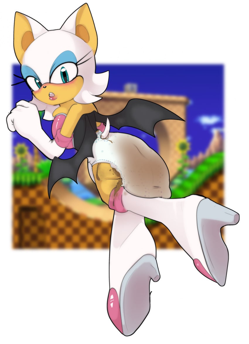 biteybaby diaper diaper_blowout leaking_diaper messy_diaper rouge_the_bat scat soiling soiling_clothing sonic_(series)