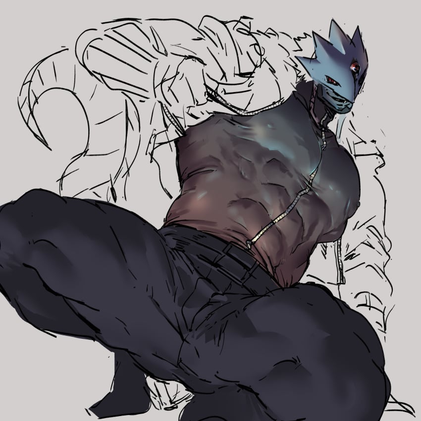 balls bara beelzemon bulge demon digimon digimon_(species) digimon_tamers fully_clothed male male_only muscles muscular penis pon_3 seven_great_demon_lords solo solo_male tail