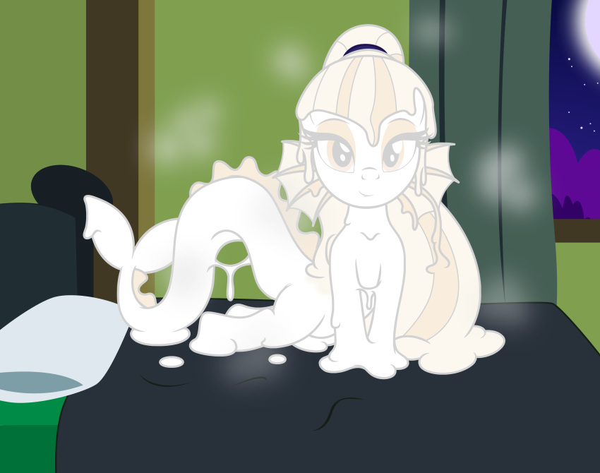 absurdres badumsquish bed cum_pony cumporeon curtains eeveelution equestria_girls equid equine female friendship_is_magic furniture generation_1_pokemon goo_(disambiguation) goo_creature half-siren hasbro highres horse hybrid living_cum looking_at_viewer mammal merfolk moon musk musk_clouds my_little_pony night nintendo on_bed pokemon pokemon_(species) pony smooth_skin sonata_dusk star vaporeon window