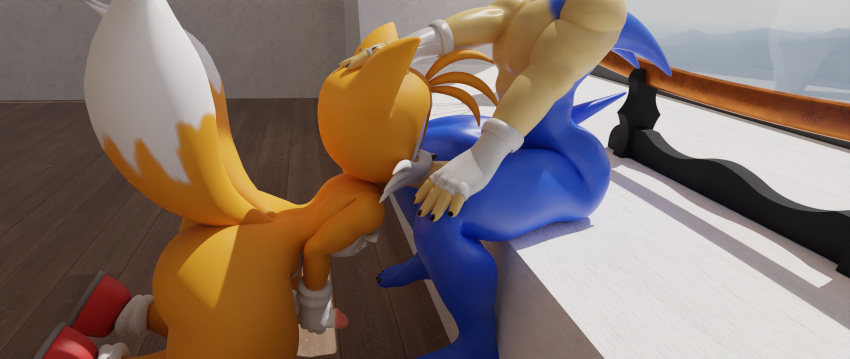 3d anthro big_ass blender_(software) canid canine duo eulipotyphlan fellatio femboy fox gay genitals hedgehog hi_res male male/male mammal nude oral pandyno penis sega sonic_(series) sonic_the_hedgehog sonic_the_hedgehog_(series) tails thick_thighs yaoi