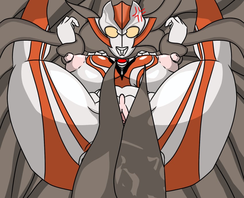 grigio_gets_raped large_ass large_breasts midgetfur minato_asahi_(grigio) redraw self_upload tentacle ultraman_(franchise) ultraman_r/b ultrawoman_grigio unseen_male_face