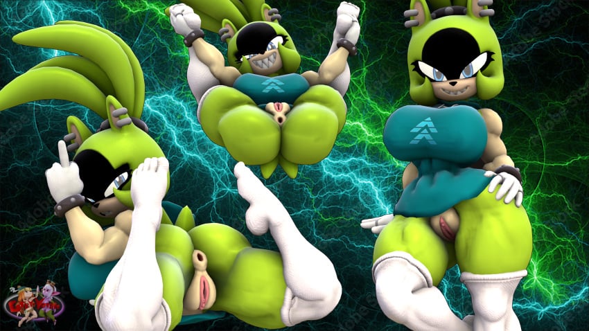 anthro anus areola big_breasts erect_nipples female grey-yordle nipples pussy solo sonic_(series) sonic_the_hedgehog_(comics) sonic_the_hedgehog_(idw) surge_the_tenrec tenrec