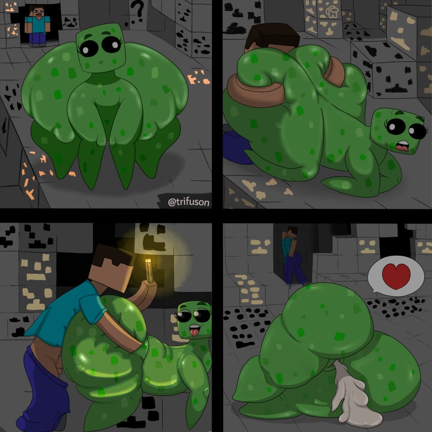 big_ass big_butt creeper cum_in_pussy green_skin minecraft mojang monster penis pussy sex steve_(minecraft) tagme tagme_(artist) thick_thighs trifuson