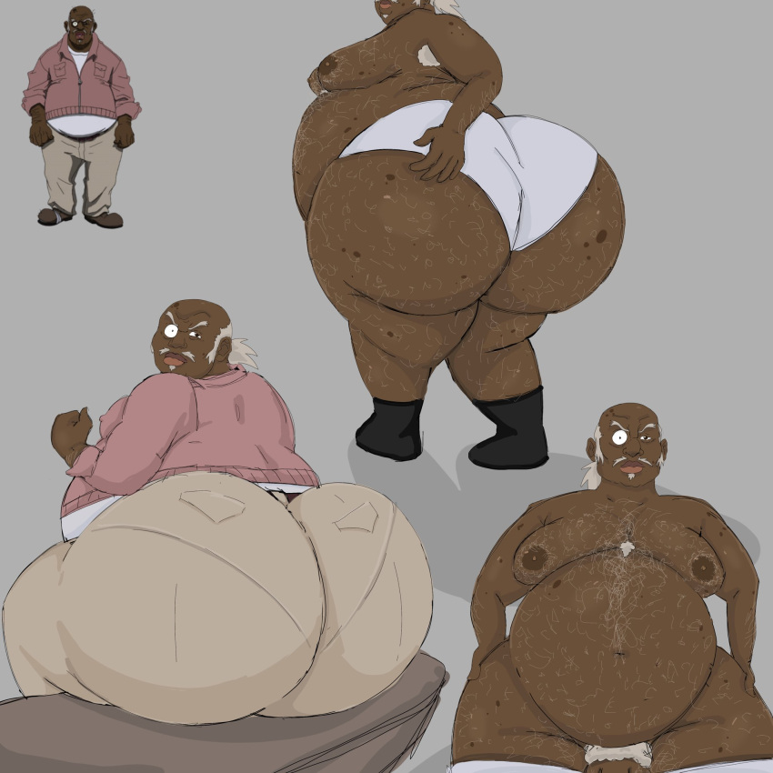 animehikaridesu ass_focus big_ass big_butt briefs dark-skinned_male facial_hair gay gray_hair hairy hairy_ass hairy_belly hairy_body hairy_butt hairy_stomach huge_ass huge_butt male_only moustache obese solo_male the_boondocks tight_pants tighty_whities ugly_man uncle_ruckus underwear yaoi