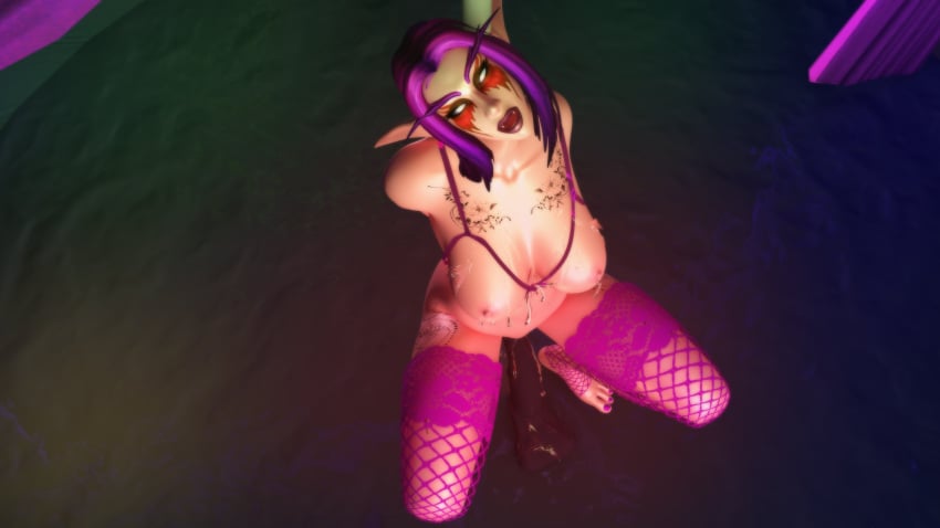 1girls 3d aeleana bellakvo big_breasts blizzard_entertainment dildo female female_only night_elf original_character pink_skin pole pole_dancing purple_hair sex_toy solo tattoo warcraft world_of_warcraft