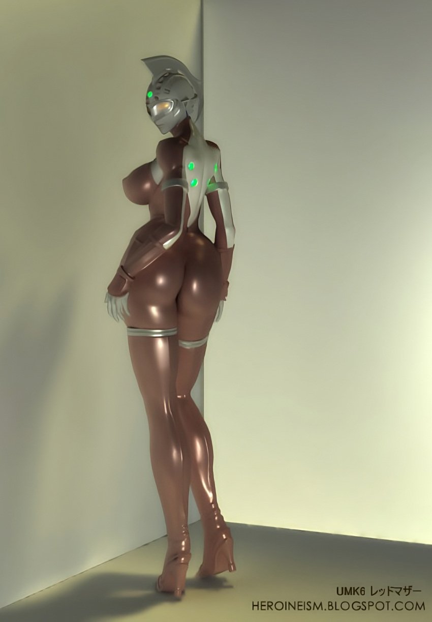 1girls 3d ai_upscaled ass bodysuit female female_only heroineism solo ultraman_(franchise)