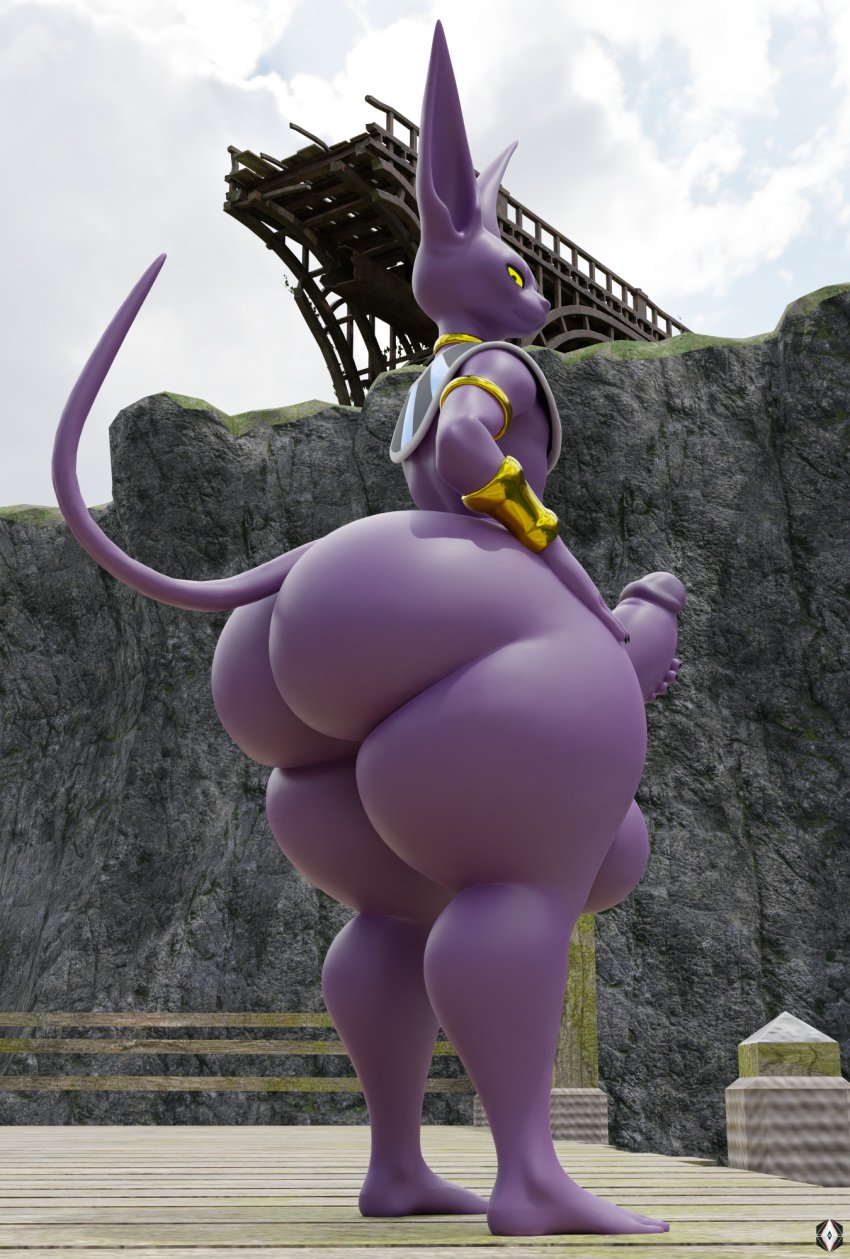 1boy 3d ass balls beerus big_ass big_butt big_penis blender_(software) bottomless bridge cliff domestic_cat dragon_ball dragon_ball_super dragon_ball_z feline feline_ears feline_humanoid gabrielarchgod god_of_destruction gold_jewelry huge_ass huge_butt huge_cock hyper_ass hyper_balls hyper_butt hyper_penis hyper_testicles long_ears long_tail looking_down male male_only penis purple_skin sky soft_skin solo sphynx_(cat) thick_ass thick_thighs wide_hips yellow_eyes