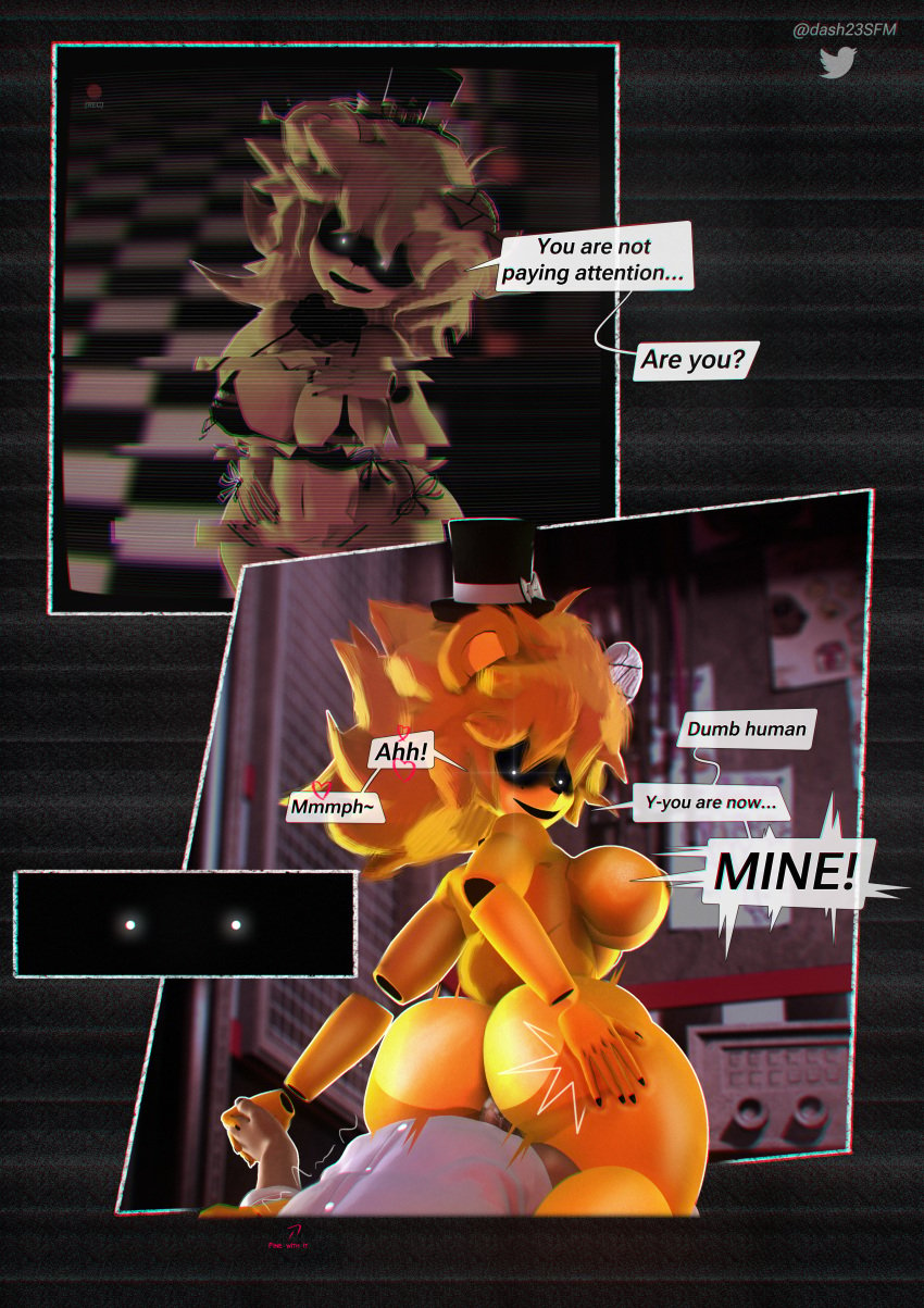 3d cally3d clazzey comic cryptiacurves dash23 english_text fazclaire's_nightclub femdom five_nights_at_freddy's fnaf freddy_(fnaf) fredina's_nightclub fredina_(cally3d) frenni_(cryptia) frenni_fazclaire golden_freddy golden_freddy_(fnaf) golden_fredina_(cally3d) reverse_cowgirl_position scottgames sfm source_filmmaker straight text type_0