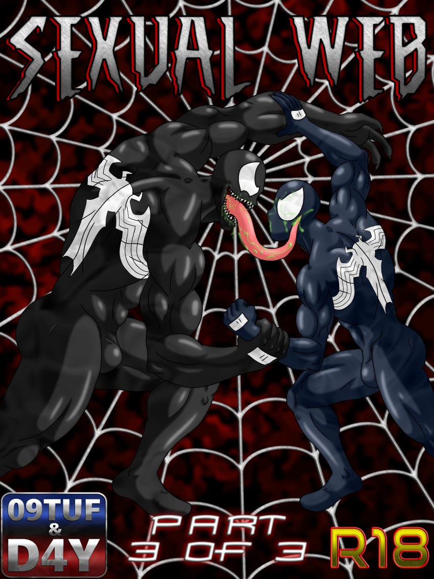 2boys comic cover_page crossover domination eddie_brock male male/male male_only marvel muscle peter_parker rape saliva slime speedo spider-man spider-man_(series) spider-venom symbiote tentacle tongue venom_(marvel) yaoi