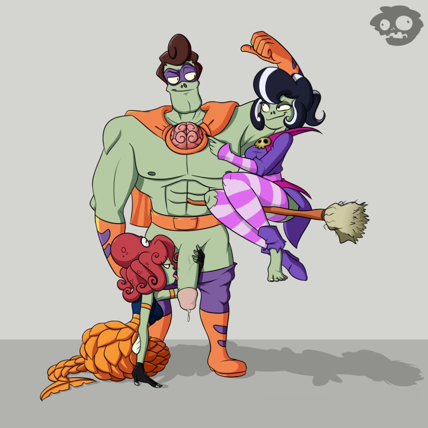 a-gal a-man1502 a_gal1502 agal1502 cumming female immorticia_(pvz) licking_penis looking_at_penis neptuna_(pvz) plants_vs_zombies plants_vs_zombies:_heroes smerk super_brainz_(pvz)