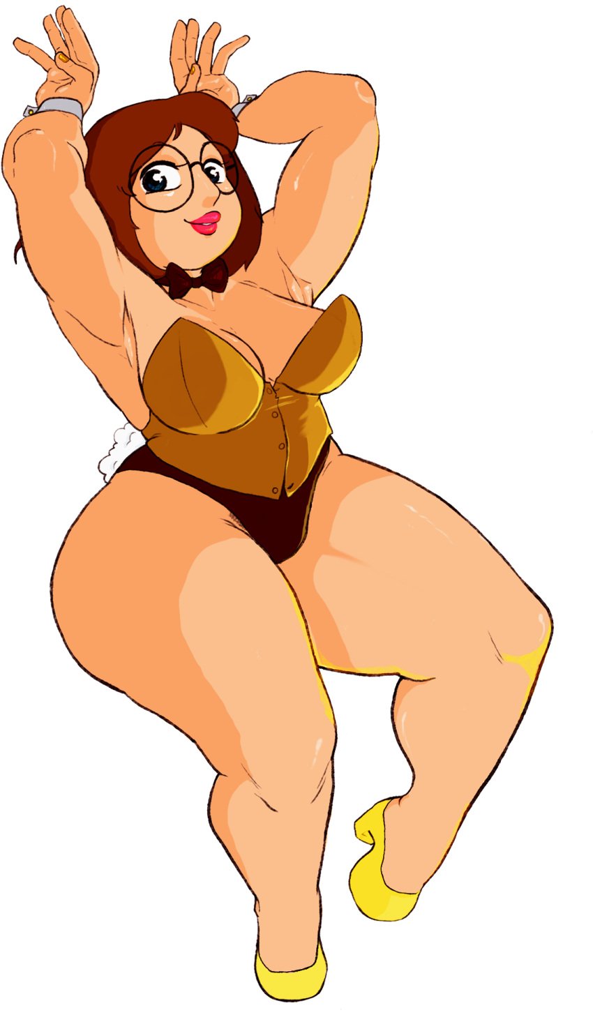 1girls alpha_channel armpits ass big_boobs big_breasts big_butt big_tits boobs bowtie breasts brown_hair bunnysuit butt curvy domn fake_tail family_guy female female_only for_sticker_use heels large_breasts looking_at_viewer meg_griffin nail_polish no_background plump png pubic_hair rabbit_ear_gesture shortstack sticker_template thick_thighs tits tko-san transparent_background transparent_png wide_hips