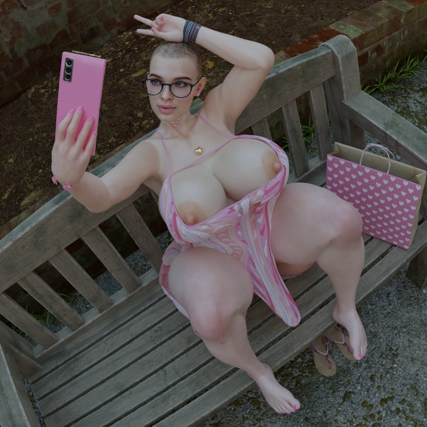 1futa 3d areola_slip areolae ass ass_shot bald blue_eyes bracelet censored cleavage dickgirl dress erect_nipples erection erection_under_clothing futa_only futanari glasses huge_ass huge_breasts jill_valentine johndoe1970 nail_polish nipple_slip nipples no_panties phone pink_nail_polish resident_evil sandals selfie shaved_side sitting solo sundress