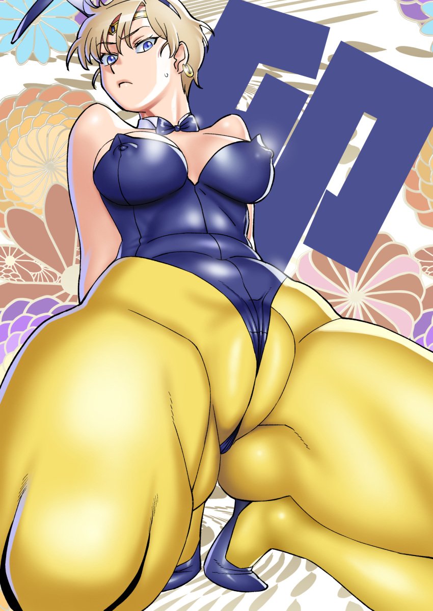 bishoujo_senshi_sailor_moon bunnysuit cameltoe clothing erect_nipples erect_nipples_under_clothes female haruka_tenou huge_ass huge_breasts large_breasts leotard medium_breasts pantyhose sailor_uranus thick_thighs wide_hips xxmsin2289xx