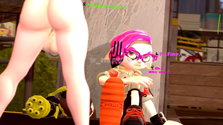 3d animal_humanoid anthro backsack balls cephalopod cephalopod_humanoid clothed clothing cuttlefrsh_(splatoon) gay humanoid imminent_sex inkling inkling_boy kensaki_(splatoon) male mask_(marking) naughtyxink nintendo nude pointy_ears pseudo_hair splatoon splatoon_(series) squid tentacle tentacle_hair