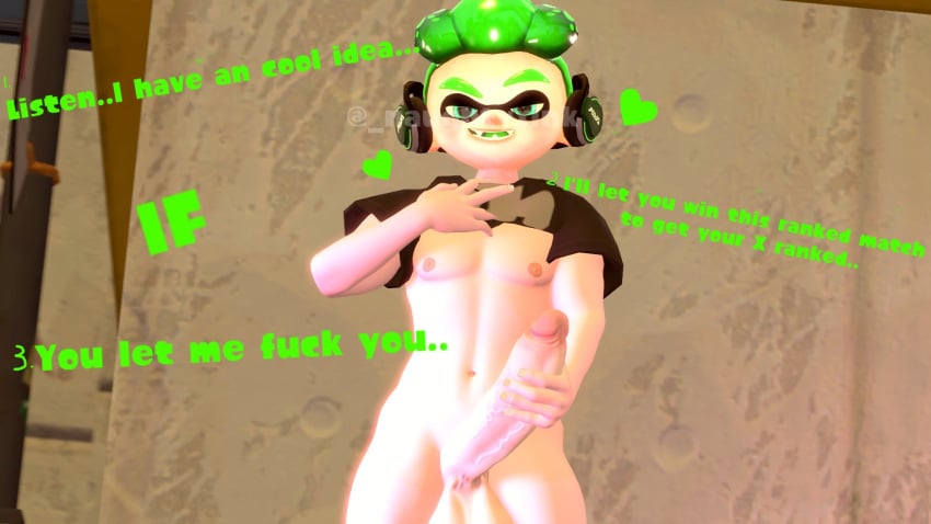 3d animal_humanoid anthro cephalopod cephalopod_humanoid cuttlefrsh_(splatoon) humanoid inkling inkling_boy male male_only mask_(marking) naughtyxink nintendo pale_skin pointy_ears pseudo_hair public splatoon splatoon_(series) splatoon_2 squid tentacle tentacle_hair