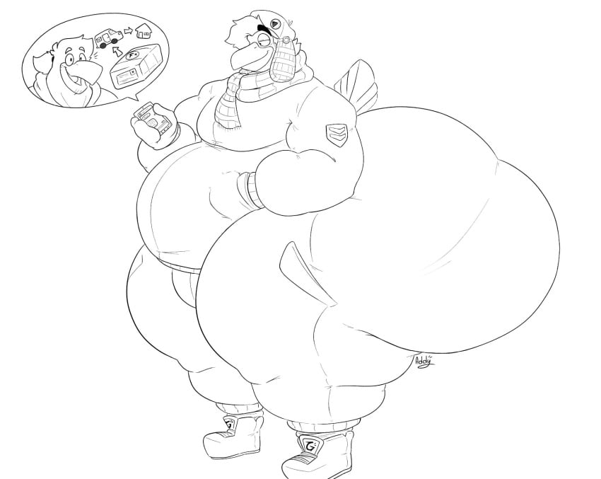 addylizardog anthro ass avian belly big_belly bird boots bottom_heavy chubby corvid crow curvy_figure hat huge_ass hyper_ass male male_only massive_ass overweight overweight_male pants phone scarf shirt speech_bubble superchub texting thick_ass thick_thighs voluptuous