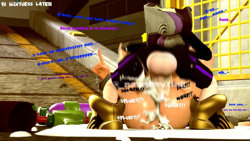 3d anal balls blue_inkling_boy clothed_sex cream creamy creamy_cum cum cum_flood cum_in_ass excessive_cum femboy gay inkling inkling_boy john_(splatoon) male_only mating_press naughtyxink spelling_error splatoon super_smash_bros. typo yaoi