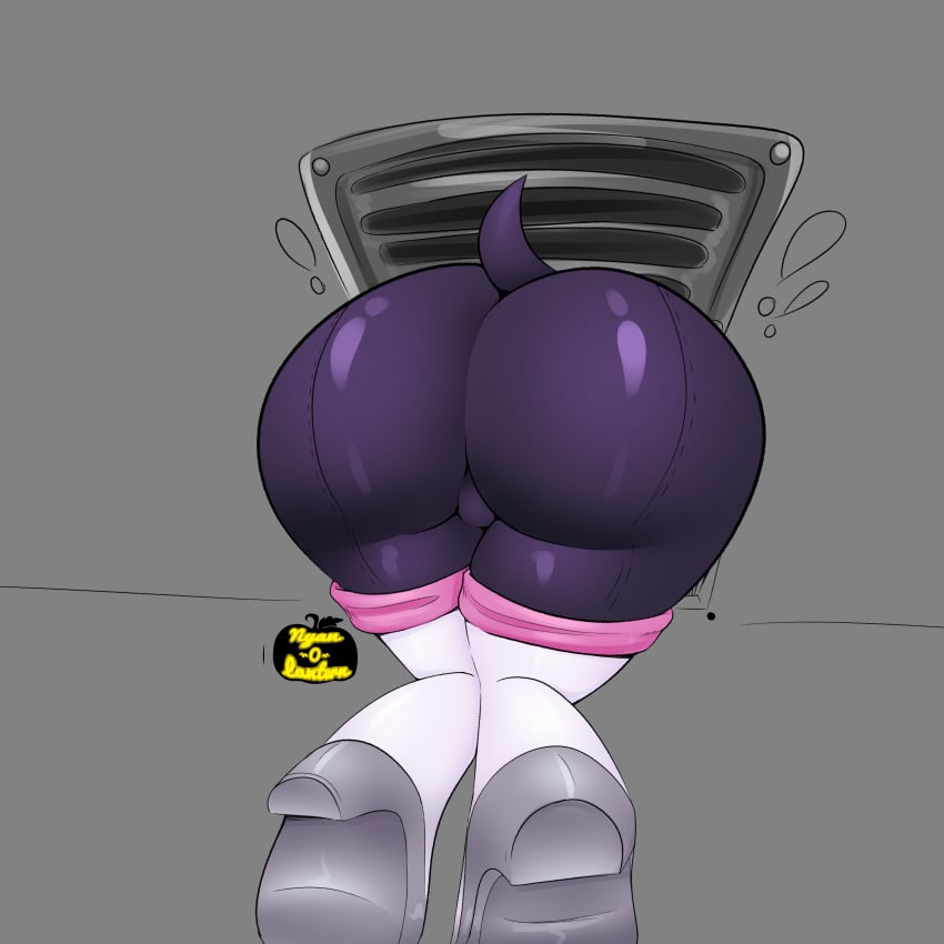 1girls ass bat big_ass big_hips female furry furry_female furry_only heels large_ass large_hips latex latex_suit nyan_o_lantern(artist) rouge_the_bat shortstack sonic_(series) sonic_the_hedgehog_(series) stuck stuck_in_object stuck_in_vent stuck_in_wall tail thick thick_ass thick_hips thick_thighs wide_hips