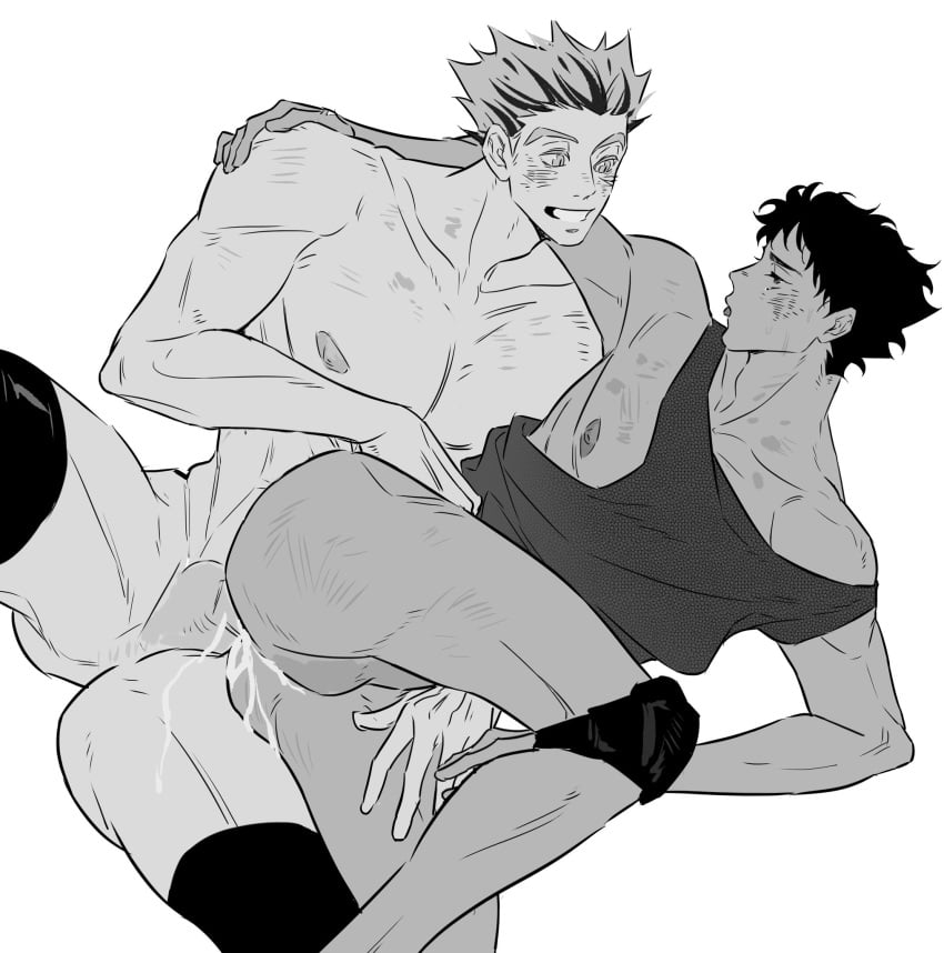 2boys akaashi_keiji anal_sex bokuto_koutarou gay gay_sex haikyuu!!