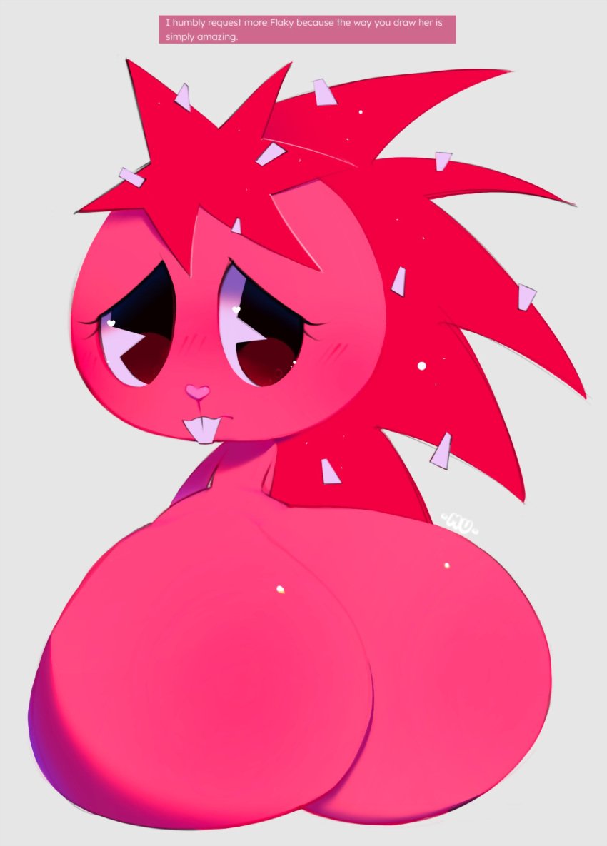 1girls ass big_ass buckteeth butt female flaky_(htf) fur happy_tree_friends huge_ass huge_butt mondo_media mu111777 pac-man_eyes porcupine text_box wide_hips