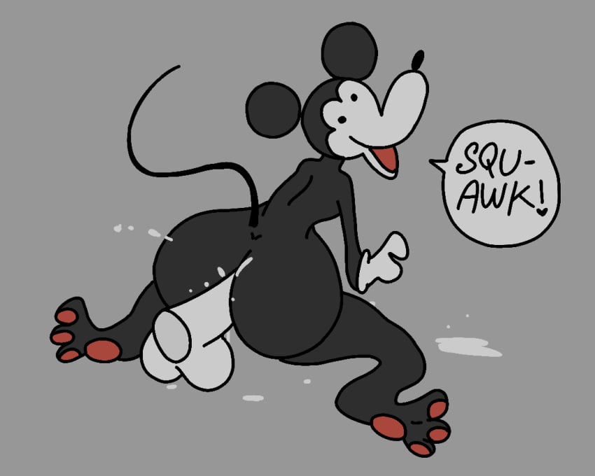 animated anthro balls bodily_fluids cum cum_inside disney duo echochamber ejaculation femboy gay genital_fluids male male/male male_only mammal mickey_mouse mouse murid murine penis public_domain rodent squawking testicles