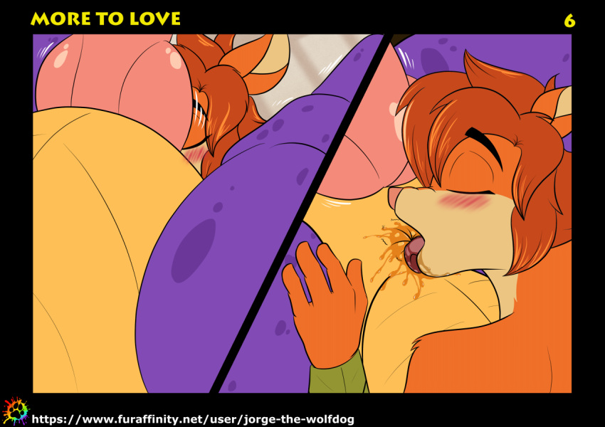 activision anal anthro blush closed_eyes digital_media_(artwork) dragon duo elora faun_(spyro) female feral furaffinity_username genitals hair jorge-the-wolfdog licking male male/female male_on_bottom mammal on_bottom open_mouth oral overweight overweight_male page_6 page_number penis rimming sex spread_legs spreading spyro_reignited_trilogy spyro_the_dragon tongue tongue_out