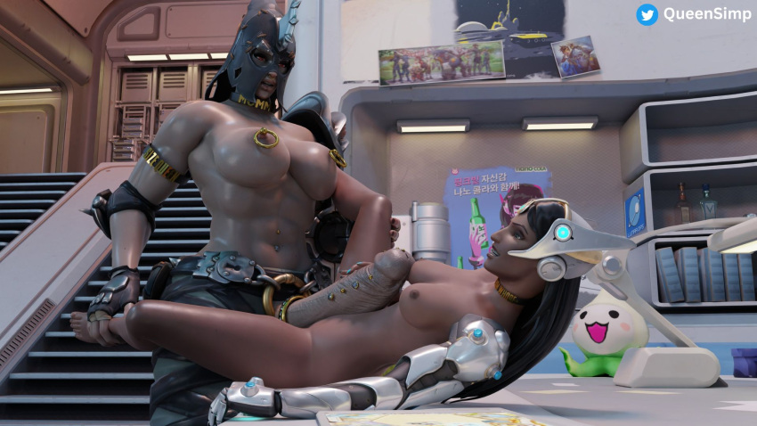 1futa 1girl1futa 1girls 3d blizzard_entertainment cock_hungry cock_ring female futa_on_female futa_with_female futanari genital_piercing gold_cock_ring junker_queen junkqueensimp looking_at_another looking_back looking_down overwatch penis penis_piercing pierced_genitals piercing self_upload symmetra tagme