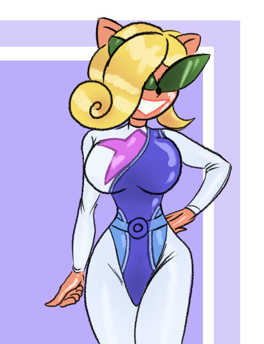 coco_bandicoot crash_(series) dollification fascinationuniformed female high_heels huge_ass huge_breasts knick_knack midriff smile sunglasses sunnification thick_lips thick_thighs transformation wide_hips