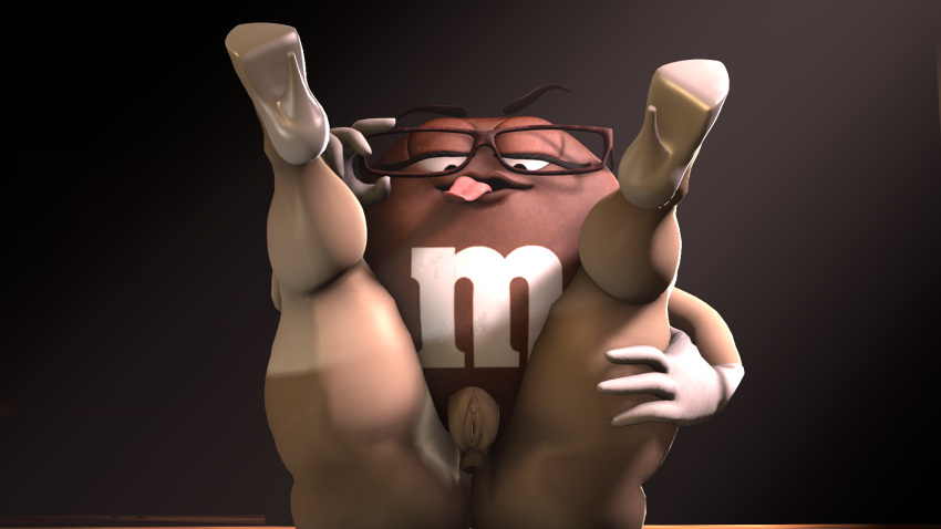 3d 4_fingers anthro anus anus_peek aroused big_ass black_eyes candy chocolate female female_only food food_girl heels high_heels high_resolution highres huge_ass huge_thighs lips living_food m&m's mars_incorporated ms._brown ms._brown_(m_m) pussy pussy_peek smile source_filmmaker spread_legs tan_skin thick_thighs tongue tongue_out