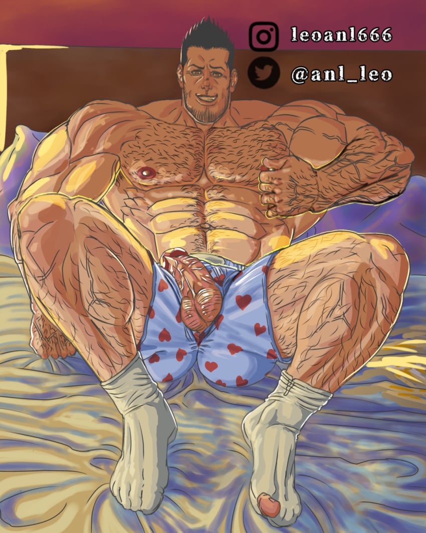 balls bara bed big_balls big_breasts big_muscles big_penis bleach bleach:_the_thousand-year_blood_war breast_hold breasts cock daddy dick dilf disgusting fanart feet foot_fetish gay hairy isshin_kurosaki male male_only mature_male naked old_man older_male outerwear socks underpaw underwear