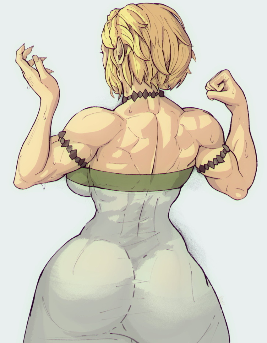 ass_in_dress back_muscles blonde_hair busty female hourglass_figure hylian hylian_ears muscles muscular muscular_back muscular_female nintendo pointy_ears princess_zelda tagme tears_of_the_kingdom the_legend_of_zelda wide_hips yoracrab zelda_(tears_of_the_kingdom) zonai_outfit