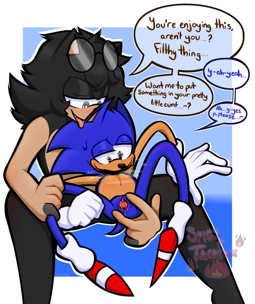 1cuntboy anthro anthro_on_anthro begging cuntboy dialogue dirty_talk exposed_pussy fnf friday_night_funkin furry furry_only glasses glasses_on_head gloves hedgehog_humanoid intersex licking_ear mobian_(species) purring pussy pussy_juice rewrite rewrite_(sonic.exe) sega simple_background size_difference sonic.exe sonic_(series) sonic_the_hedgehog sonic_the_hedgehog_(series) teasing_pussy text text_bubble watermark