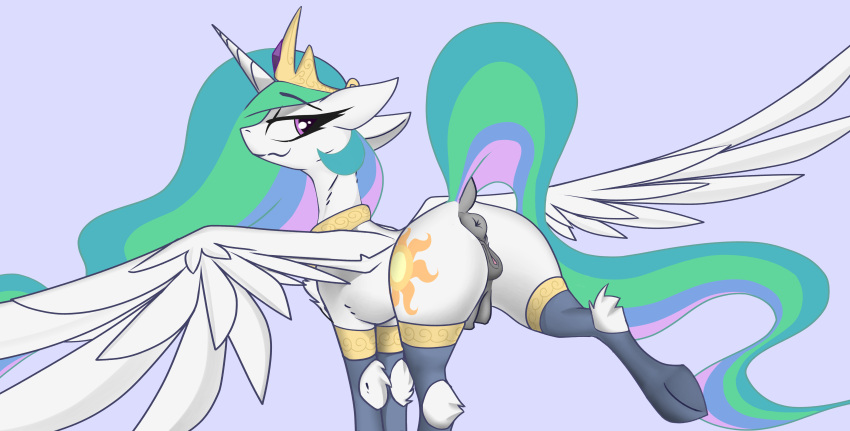 alicorn animal_genitalia animal_pussy anus crotchboobs equine equine_anus equine_pussy fenixdust feral friendship_is_magic my_little_pony princess_celestia_(mlp) pussy tagme