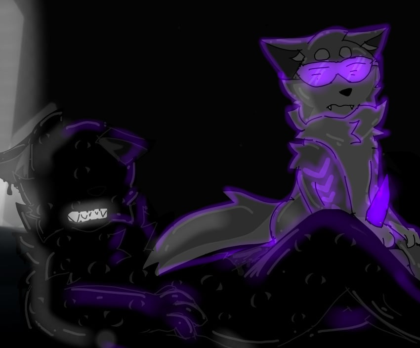 allseeing_(oc) blackout eyes glowing kaiju_paradise nightshade_(kaiju_paradise) oc purple_penis shades