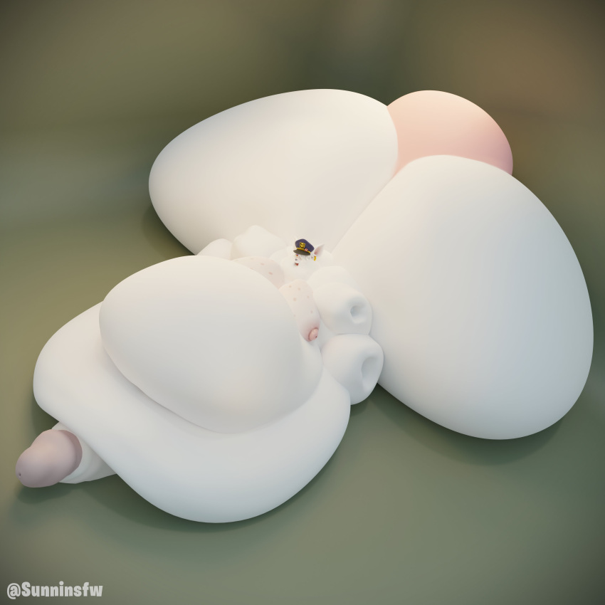 3d 3d_(artwork) big_belly blob breathing_heavily burping commission donut_anus fat futanari hyper hyper_anus hyper_penis immobile implied_burp macro_ass morbidly_obese obese officer_flint_(foretbwat) puffy_anus sunninsfw unrealistic_proportions