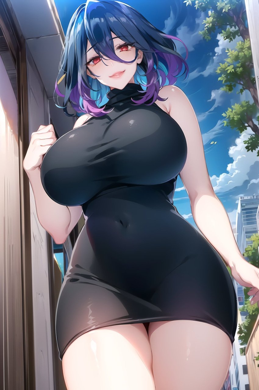 1girls ai_generated curvy_body curvy_female curvy_figure huge_breasts kinsou_no_vermeil looking_at_viewer looking_down milf mommy short_hair stable_diffusion succubus tight_clothing vermeil vermeil_(kinsou_no_vermeil) vermeil_in_gold voluptuous voluptuous_female