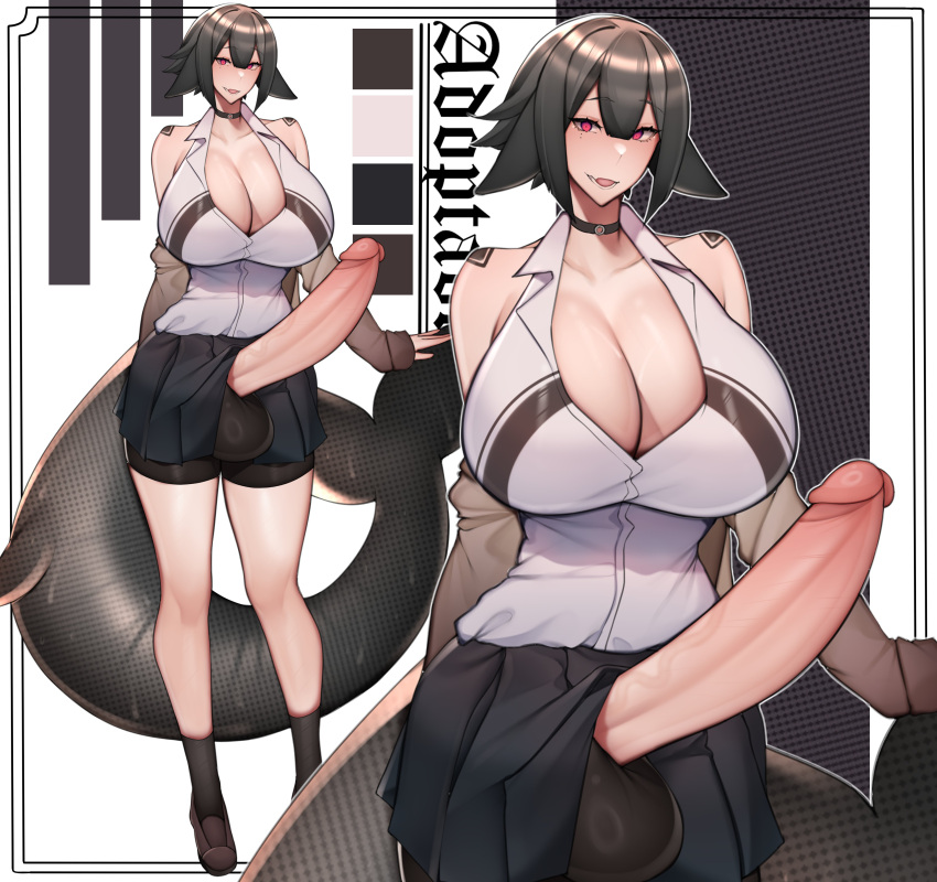 1futa adoptable animal_ears ball_bulge balls balls_bulge bare_shoulders big_balls big_breasts big_bulge big_penis bike_shorts black_hair breasts bulge_through_clothing busty character_sheet choker clothed clothing club_shaped_penis collar erect_penis erection fat_cock futa_only futanari gigantic_breasts gigantic_cock gigantic_dick gigantic_penis huge_balls huge_breasts huge_bulge huge_cock huge_penis human hung hung_futanari large_balls large_breasts large_penis light-skinned_futanari light_skin lip_fang long_penis long_tail mostly_clothed oc original original_character penis penis_through_fly penis_through_underwear pink_eyes poking_out short_hair shorts_under_skirt shoulders solo spats standing tail thick thick_penis thick_thighs thighs unbeller veiny_penis