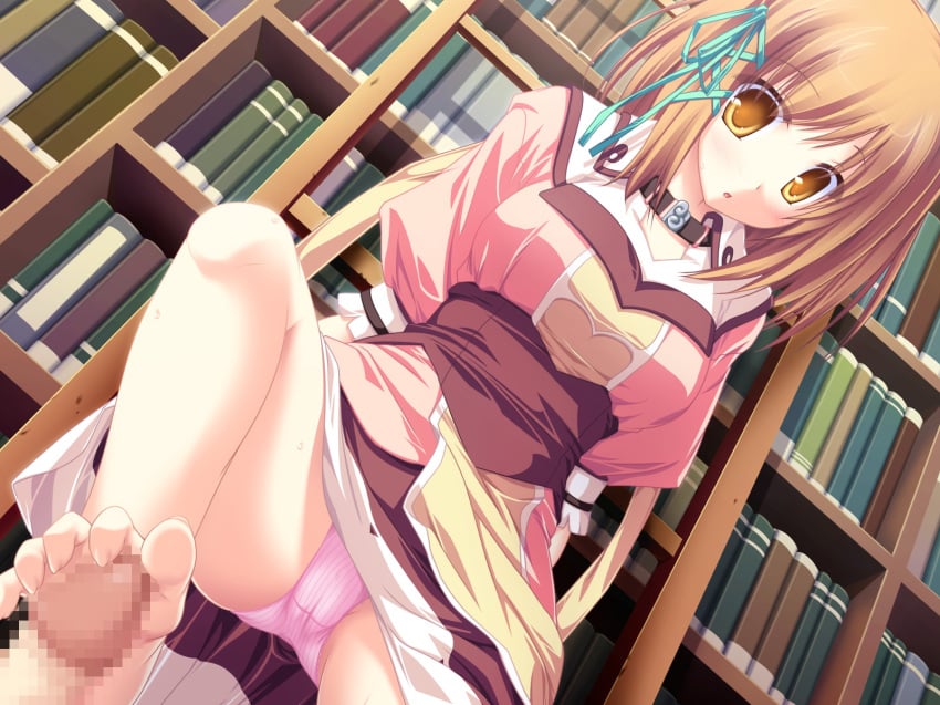 censored feet footjob game_cg koyuki_amagase magus_tale panties penis tenmaso whirlpool