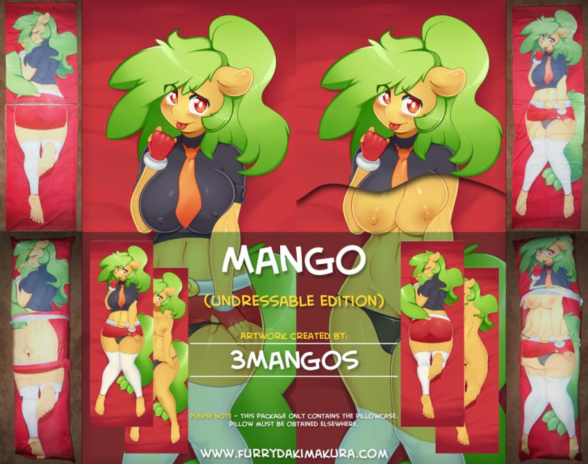 1girls 2014 3mangos advertisement annoying_watermark anthro ass barefoot belt black_panties blush breasts clothing dakimakura equine eyebrows_visible_through_hair fan_character feet female female_only fingerless_gloves friendship_is_magic fur gloves green_hair hair horse large_breasts legwear long_hair looking_at_viewer lying mammal mango_(character) my_little_pony navel necktie nipple_bulge nipples panties panties_down pillowcase pony pussy red_gloves shiny shiny_clothes shiny_hair shiny_skin shirt skirt smile soles solo stockings thighhighs thighs toes tongue tongue_out underwear watermark white_legwear